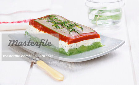 Cucumber and tomato terrine