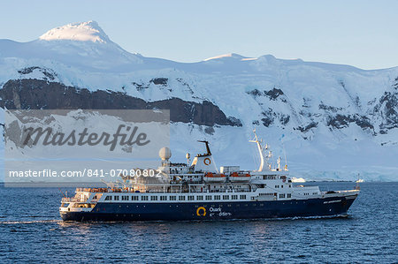 The Quark Expeditions ship Sea Adventurer operating in the Gerlache Strait, Antarctica, Southern Ocean, Polar Regions