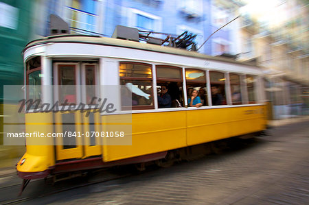 Tram, Lisbon, Portugal, South West Europe Tram, Lisbon, Portugal, South West Europe