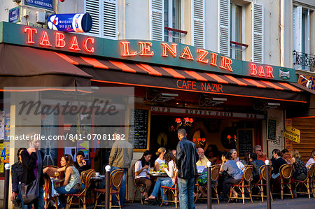 Outdoor Restaurant in Montmartre, Paris, France, Europe