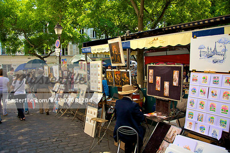 Artists' Market, Montmartre, Paris, France, Europe Artists' Market, Montmartre, Paris, France, Europe