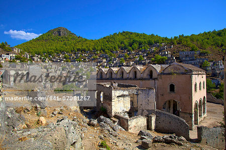 Ghost Town of Kayakoy, Anatolia, Turkey, Asia Minor, Eurasia