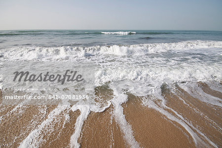 Beach at Ngala Lodge, situated between the resorts of Bakau and Fajara, near Banjul, Gambia, West Africa, Africa