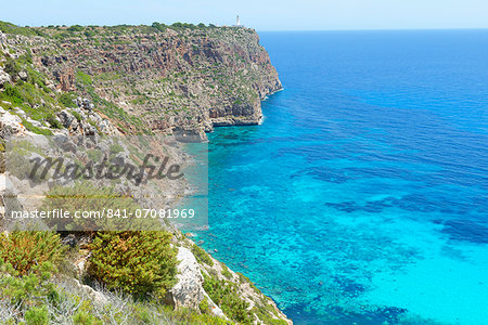 Sa Mola lighthouse, Formentera, Balearic Islands, Spain, Mediterranean, Europe