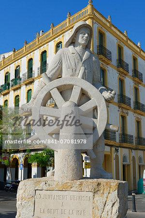 Seafarers monument, Ibiza town, Ibiza, Balearic Islands, Spain, Europe