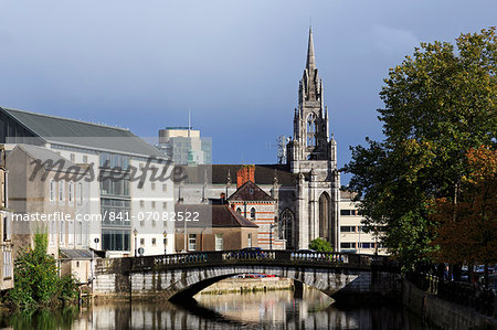 Holy Trinity Church and River Lee, Cork City, County Cork, Munster, Republic of Ireland, Europe