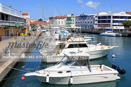 Boats in The Careenage, Bridgetown, Barbados, West Indies, Caribbean, Central America