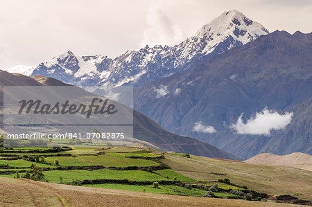 Landscape above the Sacred Valley near Maras, Peru, South America