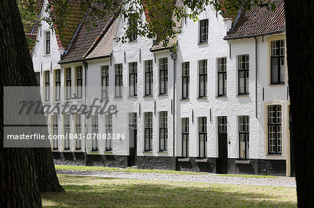 Begijnhof Convent for Benedictine nuns, UNESCO World Heritage Site, Bruges, West Flanders, Belgium, Europe