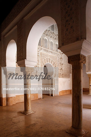 Ben Youssef Medersa, the largest Medersa in Morocco, originally a religious school founded under Abou el Hassan, UNESCO World Heritage Site, Marrakech, Morocco, North Africa, Africa