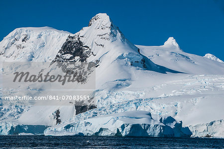 Glacier and icebergs in Cierva Cove, Antarctica, Polar Regions
