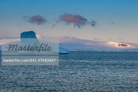Sunset in Half Moon Bay, South Shetland Islands, Antarctica, Polar Regions