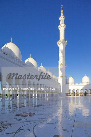 Sheikh Zayed Bin Sultan Al Nahyan Mosque, Abu Dhabi, United Arab Emirates, Middle East