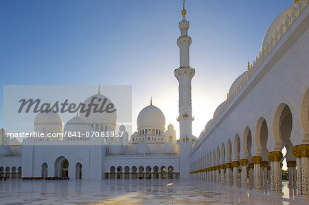 Sheikh Zayed Bin Sultan Al Nahyan Mosque, Abu Dhabi, United Arab Emirates, Middle East