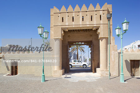 Entrance to Al Murabbaa Heritage Fort, Al Ain, Abu Dhabi, United Arab Emirates, Middle East