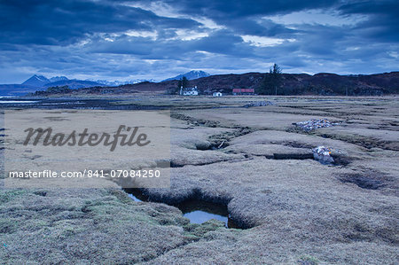 A solitary house near to Tokavaig on the Isle of Skye, Inner Hebrides, Scotland, United Kingdom, Europe