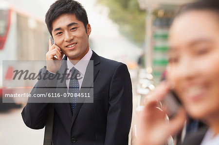 Young Businessman on the phone, portrait, Beijing