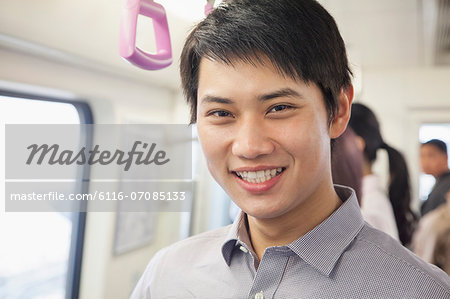 Young man in subway