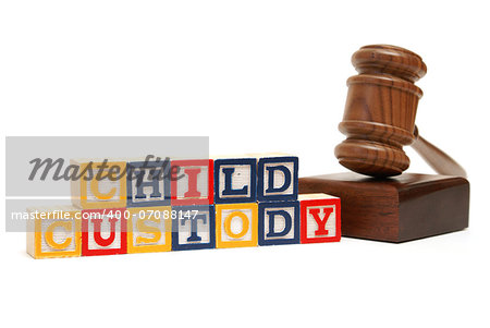 A group of isolated objects in regards to the concept of child custody.