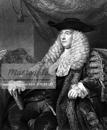 Charles Pratt, 1st Earl Camden (1714-1794) on engraving from 1832. English lawyer, judge and Whig politician. Engraved by H.Robinson and published in ''Portraits of Illustrious Personages of Great Britain'',UK,1832.