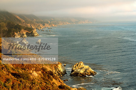 Beautiful Pacific Ocean coast, California, USA