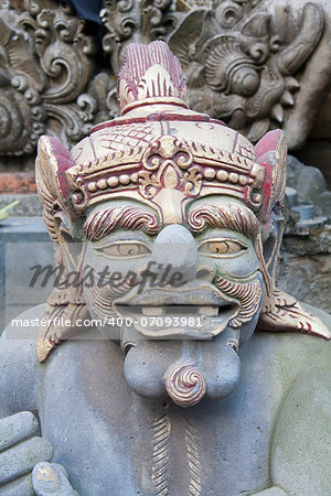 Carved Balinese stone statue in Ubud