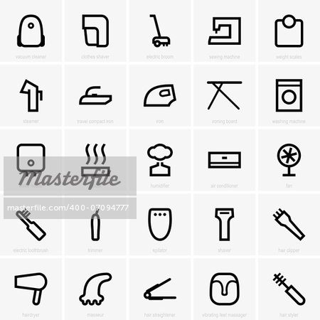 Set of  Home appliance icons
