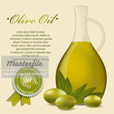 Olive oil label pattern