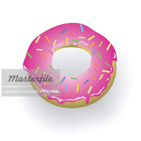 colorful illustration with donut for your design