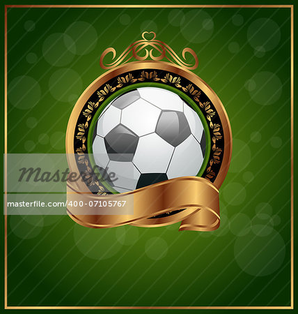 Illustration football poster with place for your text - vector