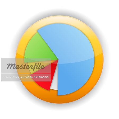 Pie chart icons, vector eps10 illustration