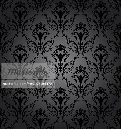 Damask seamless vector pattern.  For easy making seamless pattern just drag all group into swatches bar, and use it for filling any contours.