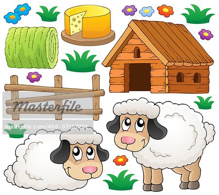 Sheep theme collection 1 - eps10 vector illustration.