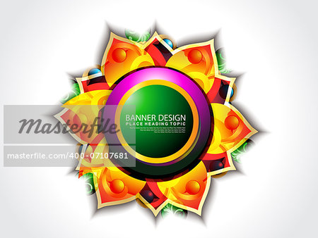 abstract colorful flower banner Vector illustration
