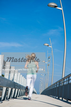 Young Woman Running, Worms, Rhineland-Palatinate, Germany