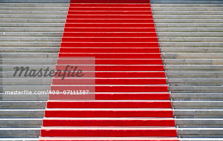 Red carpet of the Konzerthaus in Berlin