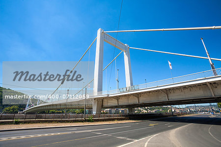 Elisabeth Bridge connecting the two riversides of Budapest city, Hungary