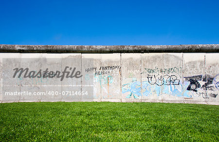 Remaining sections of the Berlin wall