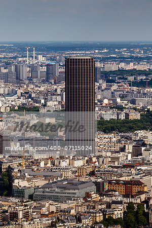 PARIS - JUNE 29: Tour Montparnasse on June 29, 2013 in Paris, France. Tour Montparnasse - skyscraper located in 15 th arrondissement of Paris. Story skyscraper is 57 floors, height - 210 m.