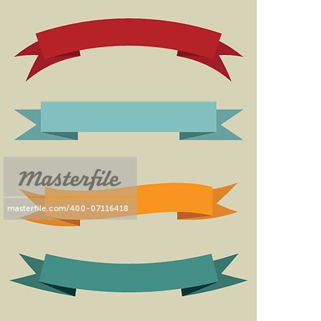 Set of vintage banners. Vector illustration.