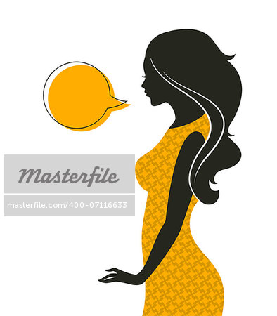 Vector illustration of Woman's silhouette