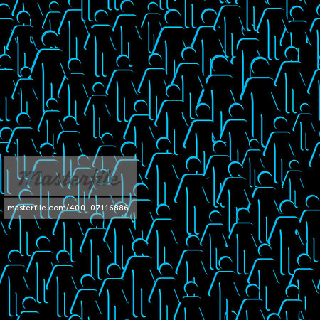 People business crowd, icon web. Vector diagram, network communication. Partnership, employee. Relation concept wallpaper seamless background.