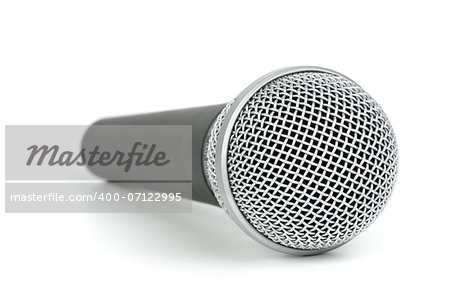 Cordless dynamic microphone  isolated on the white background