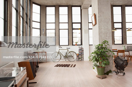 Apartment interior with retro style