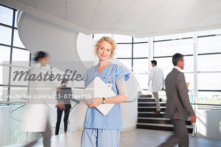 Portrait of smiling nurse in hospital
