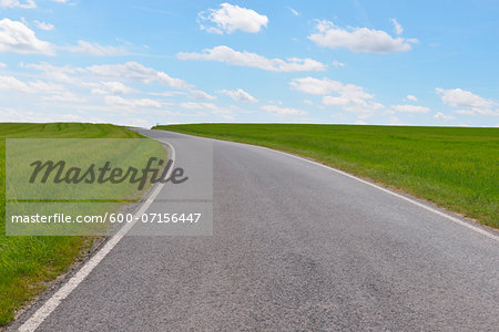 Country Road in Spring, Altertheim, Bavaria, Germany Country Road in Spring, Altertheim, Bavaria, Germany