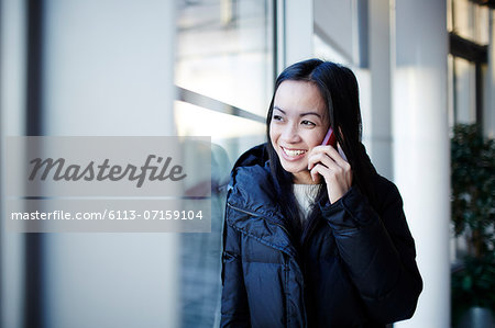 Woman talking on cell phone