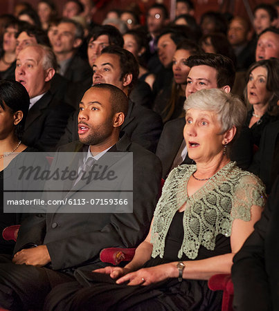 Surprised theater audience