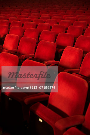 Empty seats in theater auditorium Empty seats in theater auditorium