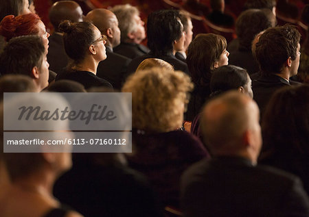 Attentive theater audience